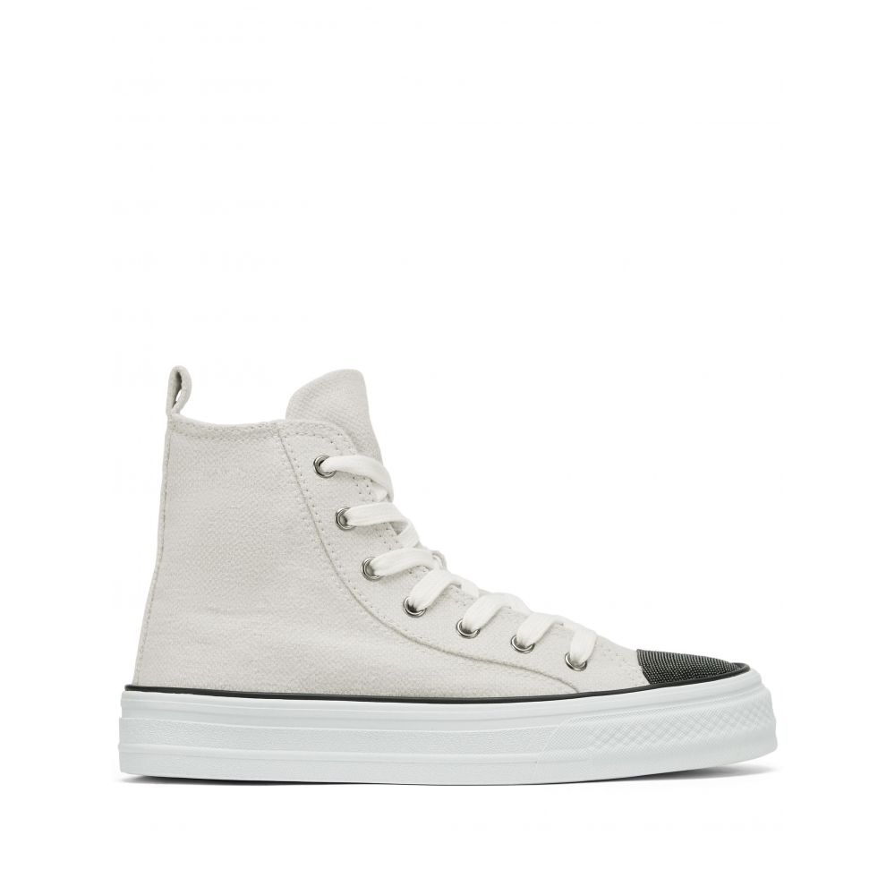 Brunello Cucinelli - panelled lace-up sneakers