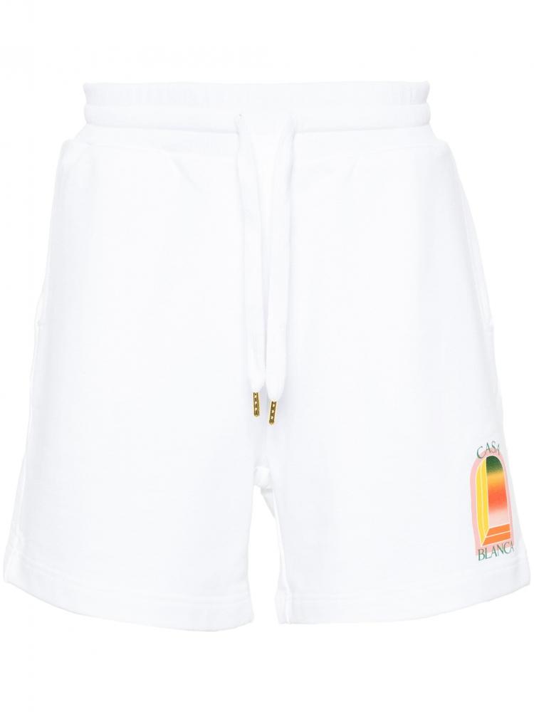Casablanca - logo-print organic cotton shorts