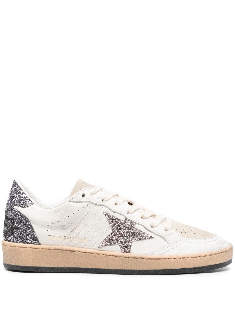 Golden Goose - Ball Star glittered leather sneakers