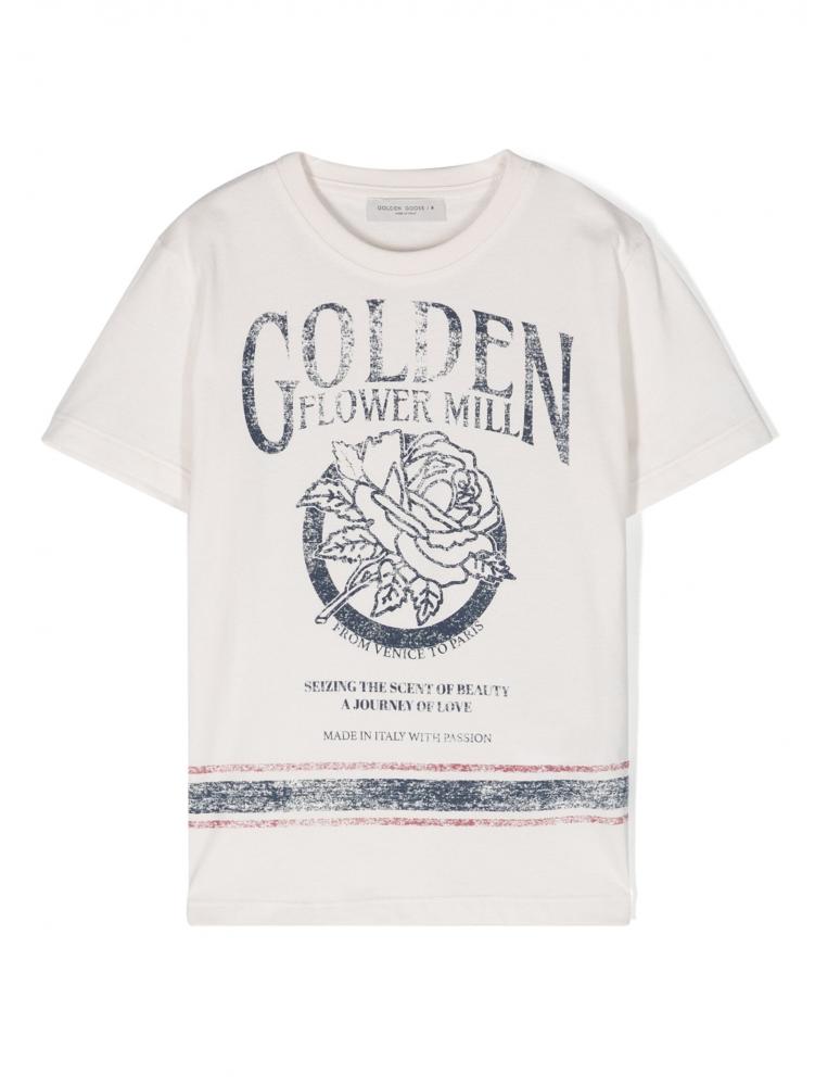 Golden Goose Kids - Golden Flower Mill cotton T-shirt
