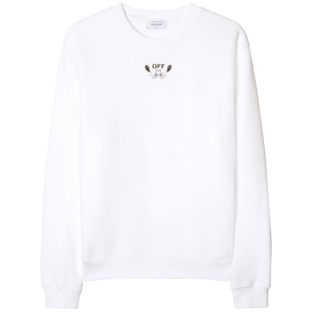 Off-White - bandana-embroidered cotton sweatshirt