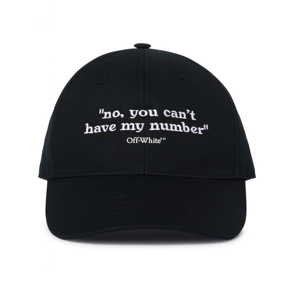 Off-White - Quotes cotton baseball cap