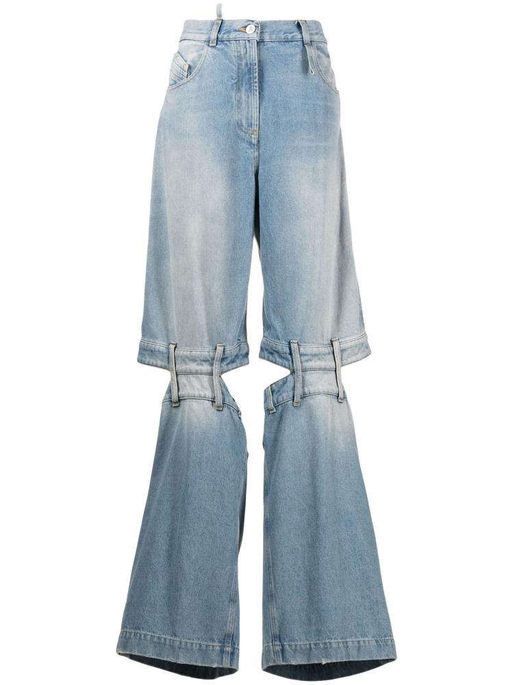 The Attico - Ashton mid-rise wide-leg jeans