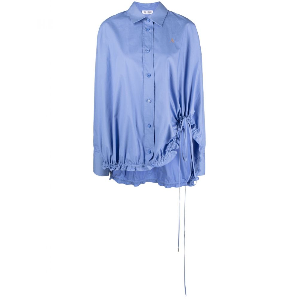 The Attico - drawstring-hem cotton shirt