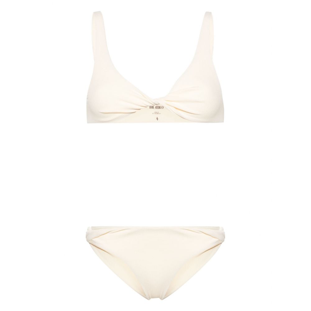 The Attico Beachwear - twist-detail ribbed bikini