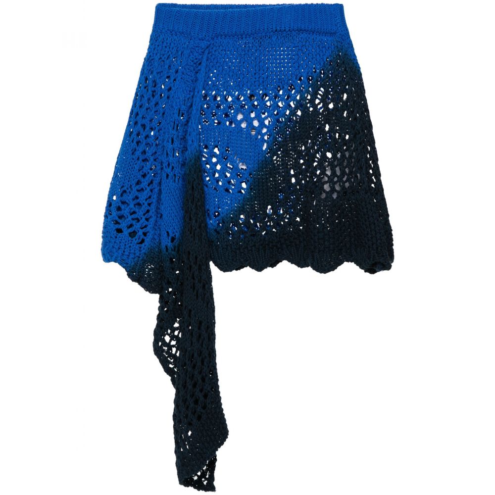 The Attico Beachwear - draped-detail knitted skirt