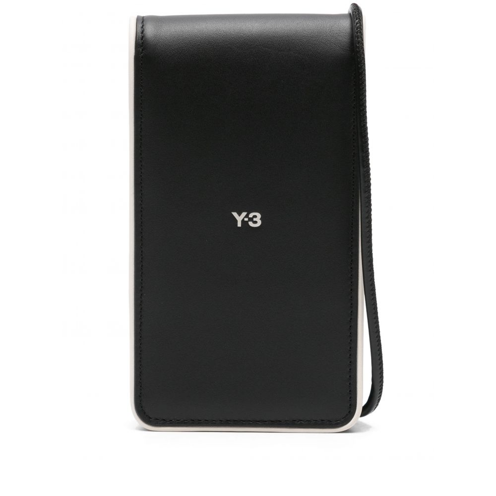 Y-3 - logo-print leather phone holder