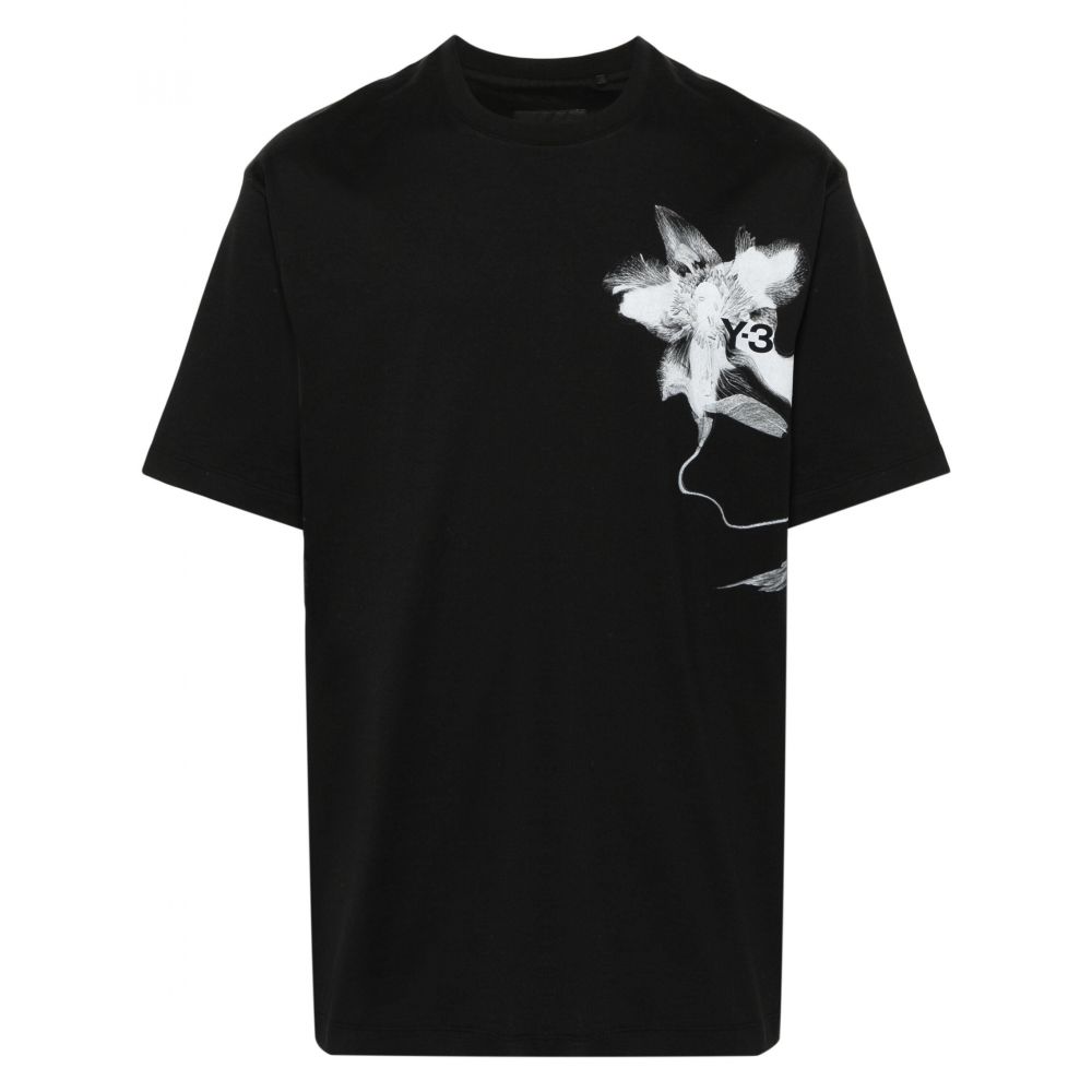 Y-3 - graphic-print cotton T-shirt