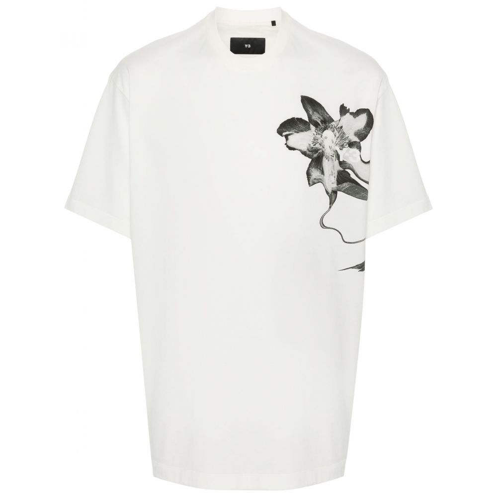 Y-3 - x Adidas floral-print T-shirt