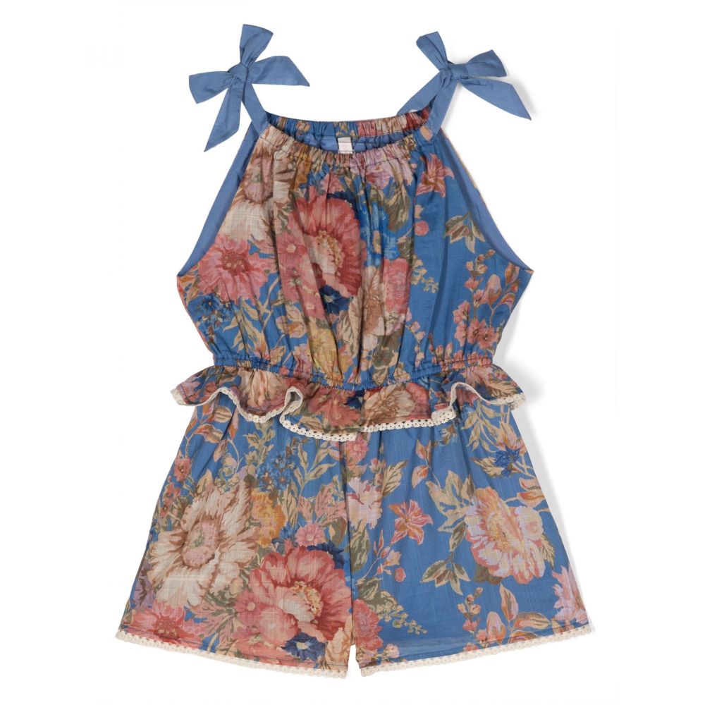 Zimmermann Kids - floral-print cotton jumpsuit