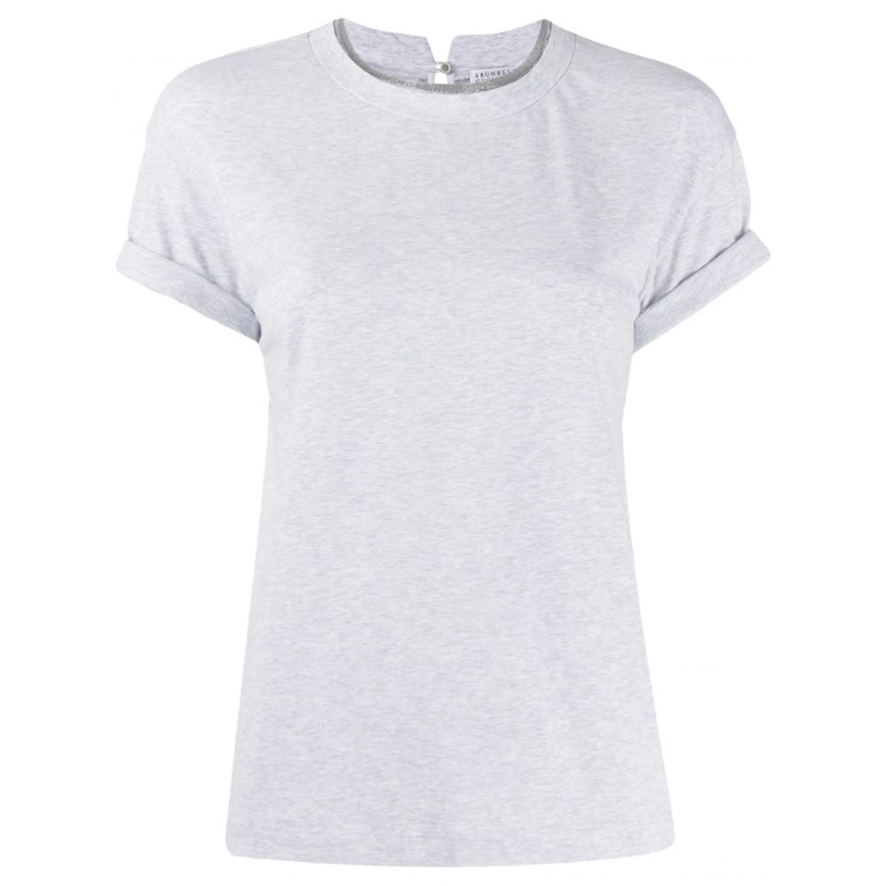 Brunello Cucinelli - round-neck beaded T-shirt
