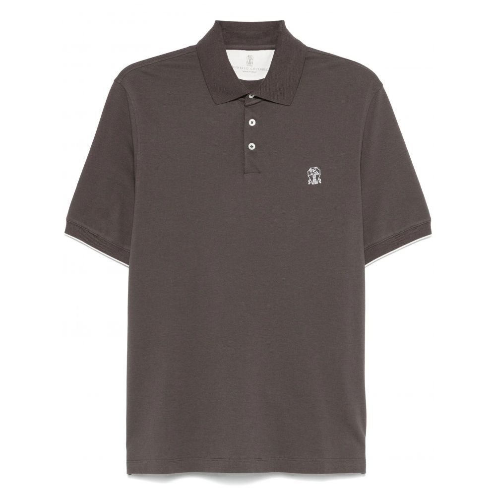 Brunello Cucinelli - logo-print polo shirt