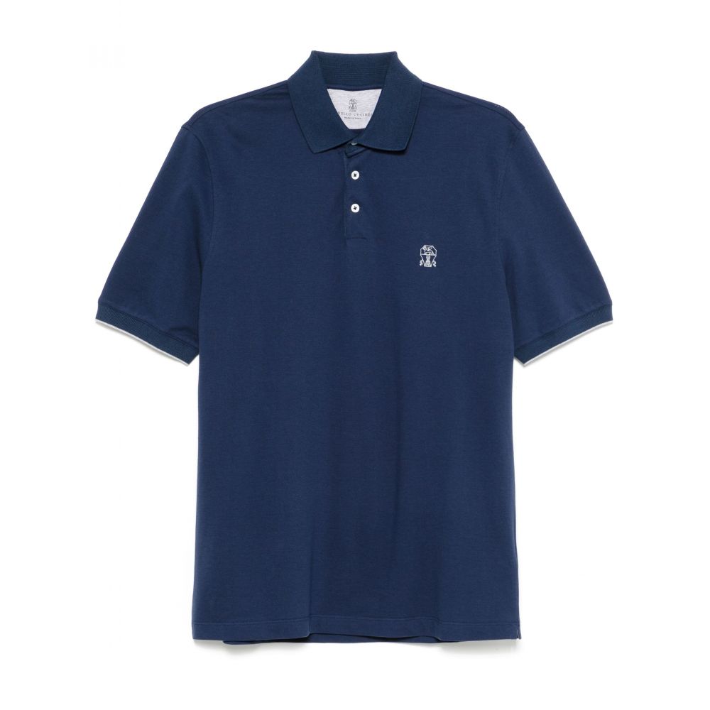 Brunello Cucinelli - logo-print polo shirt