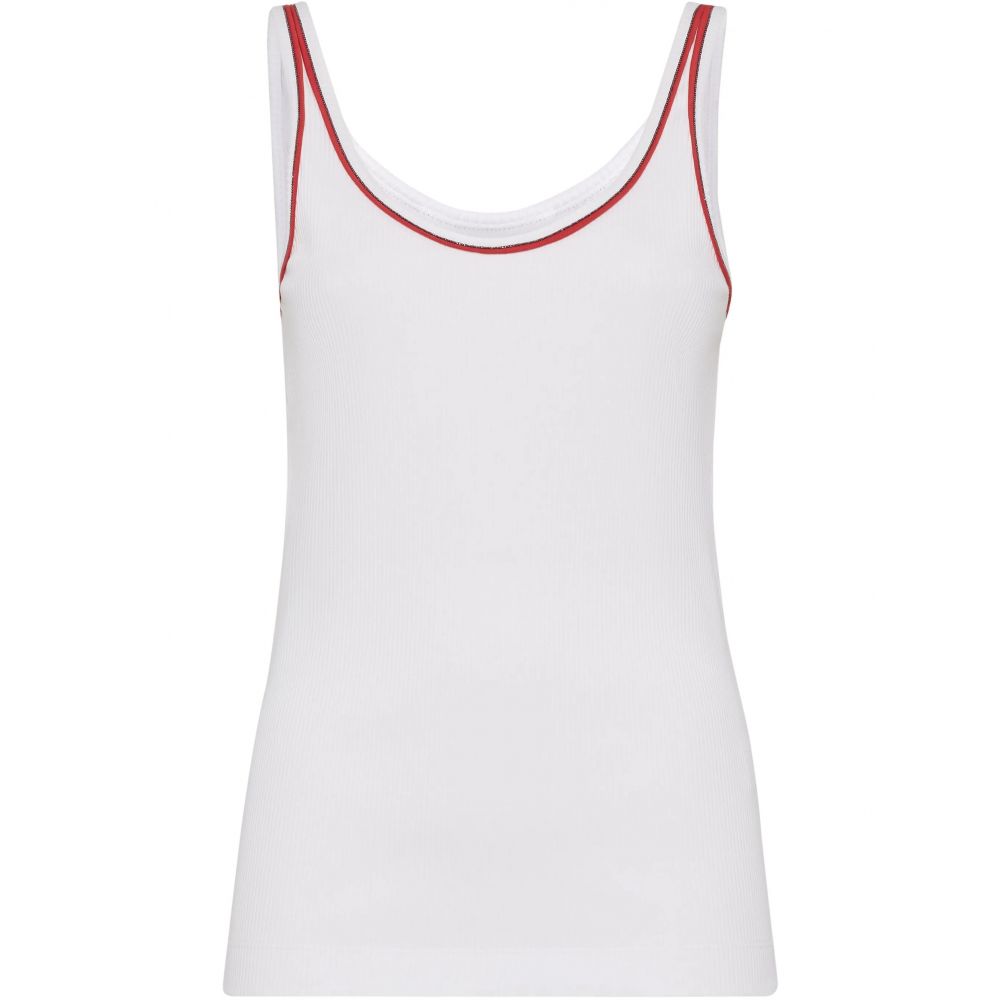 Brunello Cucinelli - piped-trim jersey tank top