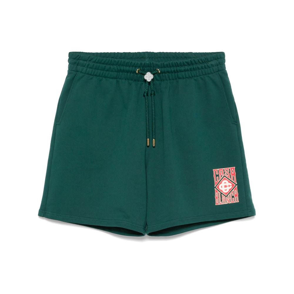 Casablanca - gothic-stacked logo shorts