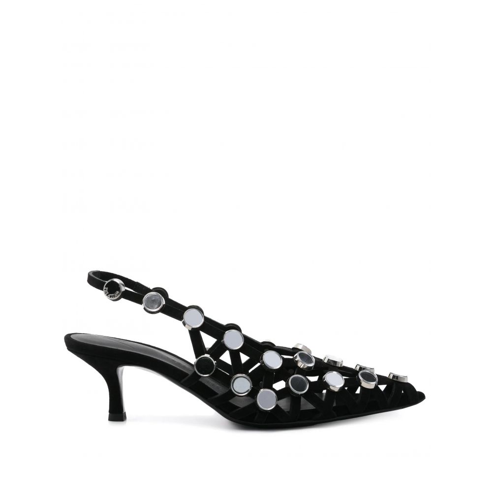 The Attico - 50mm Grid slingback pumps