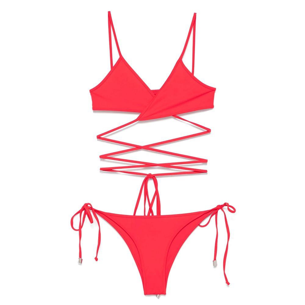 The Attico Beachwear - rubberised-logo bikini