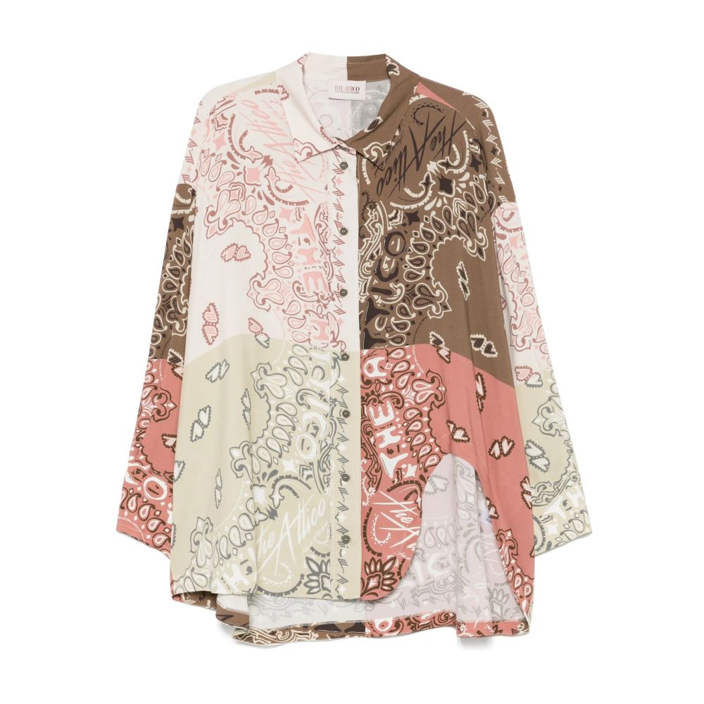 The Attico Beachwear - paisley-print patchwork shirt