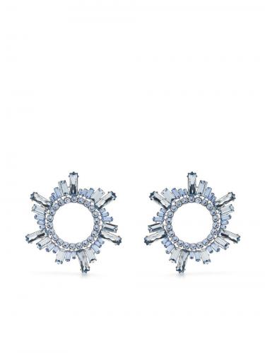 round crystal stud earrings