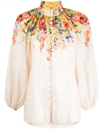 Buy Hitarth Fashion Women's Chiffon Floral Bell Sleeve Blouse