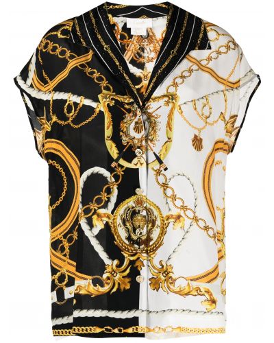 baroque-pattern silk shirt