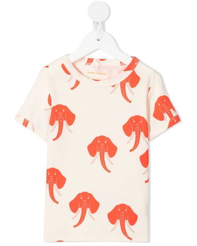 elephant-print T-shirt
