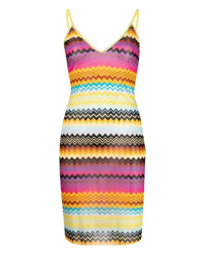 chevron-pattern beach dress