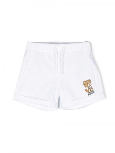 Teddy Bear-print drawstring shorts
