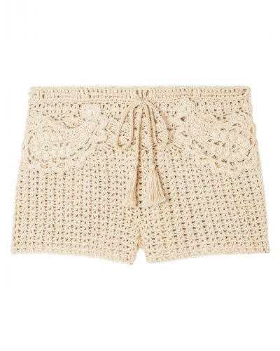 Conch Shell woven cotton shorts