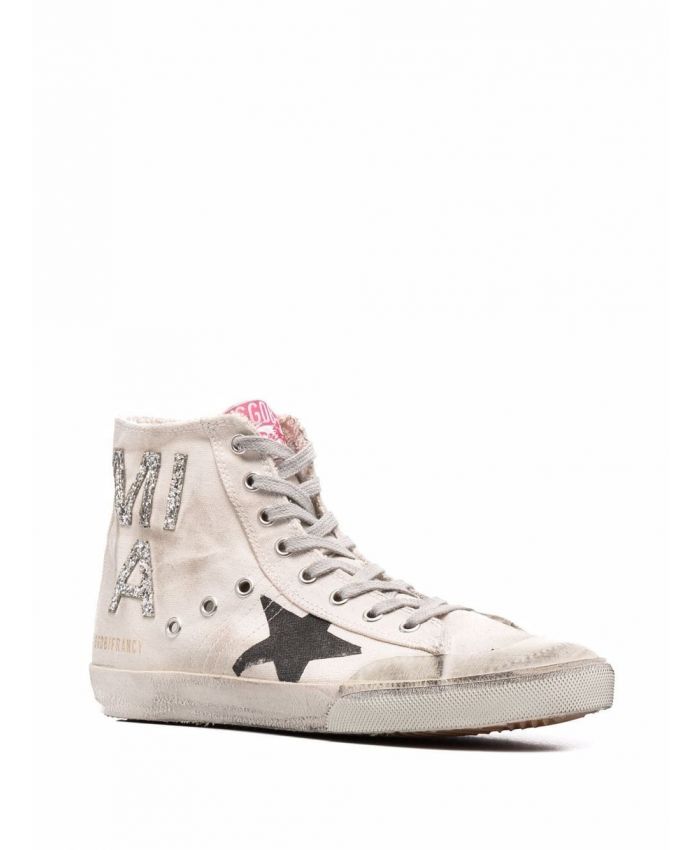 Golden Goose - Francy logo-patch distressed trainers
