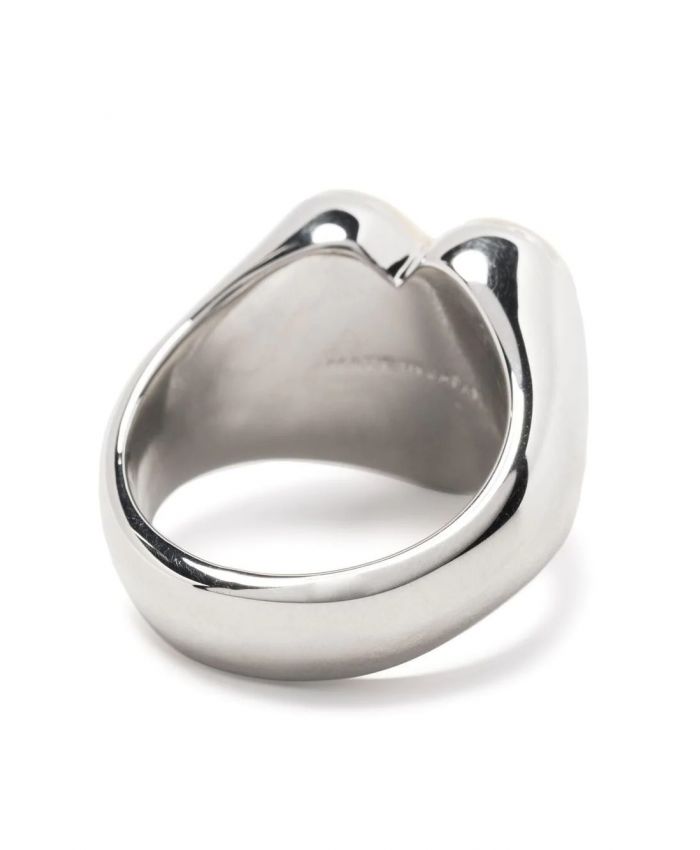 AMBUSH - engraved-logo heart ring