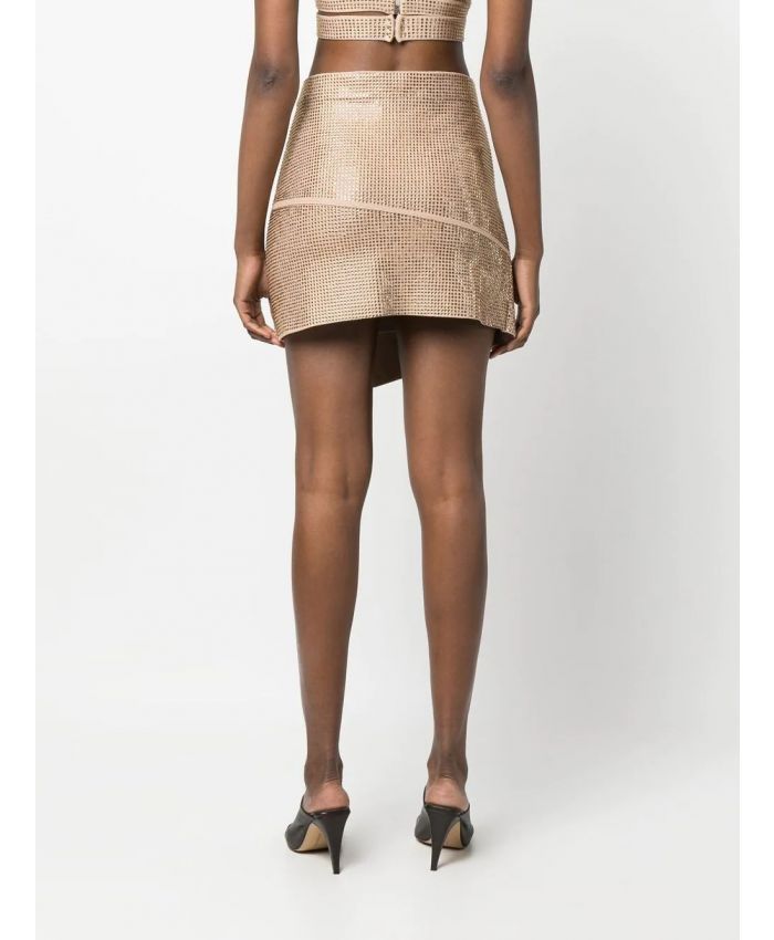 Andreadamo - crystal-embellished asymmetric wrap skirt