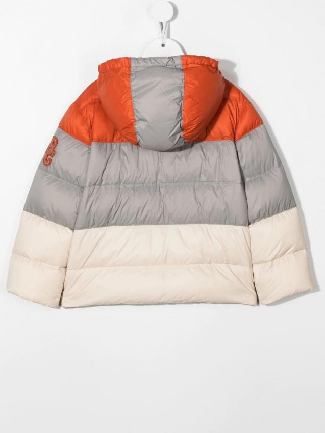 Brunello Cucinelli Kids - colour-block panel padded jacket