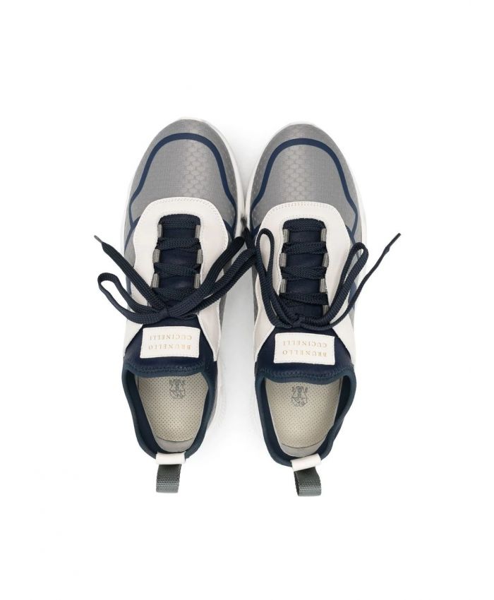 Brunello Cucinelli Kids - TEEN tricolour lace-up sneakers