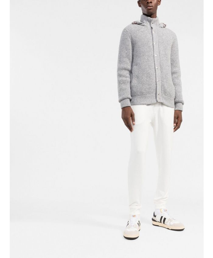 Brunello Cucinelli - ribbed-knit hooded cardigan
