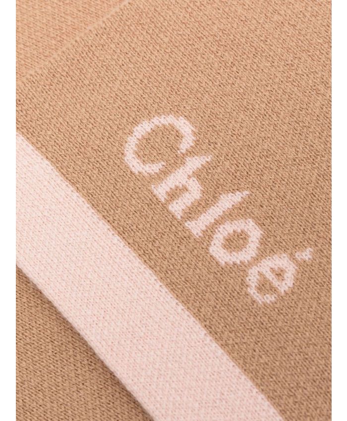 Chloe Kids - logo knitted scarf