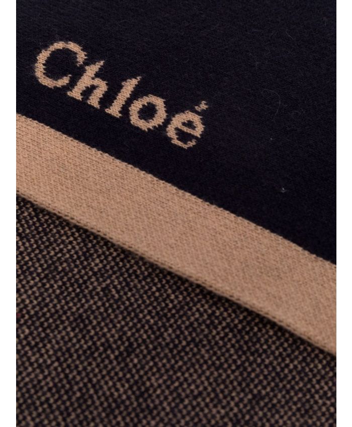 Chloe Kids - logo-print panelled scarf