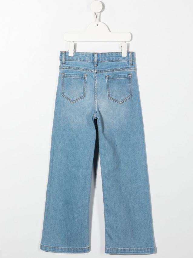 Chloe Kids - logo-embroidered straight-leg jeans