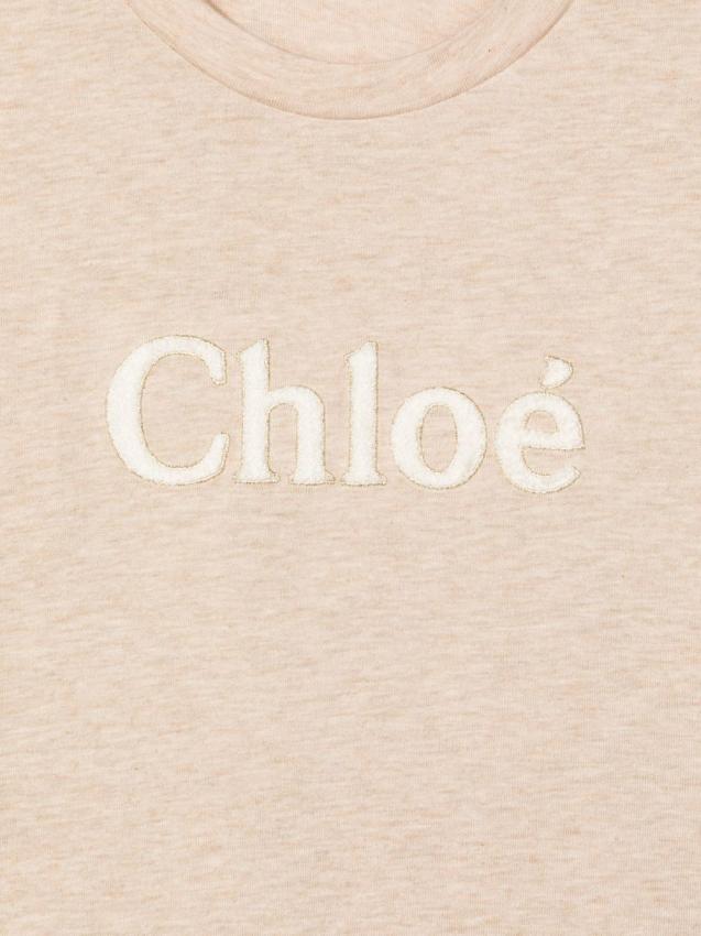 Chloe Kids - logo-embroidered long-sleeve T-shirt
