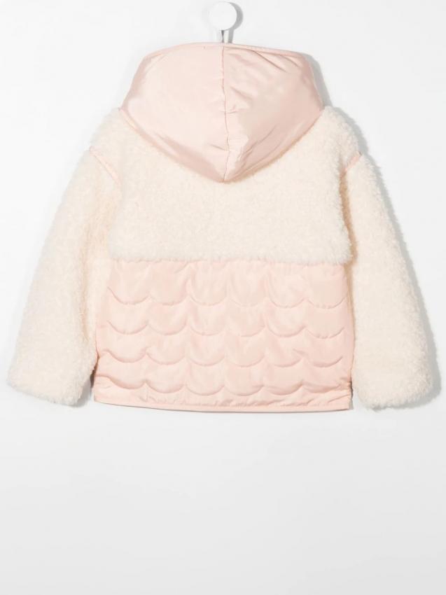 Chloe Kids - textured hooded padded jacket