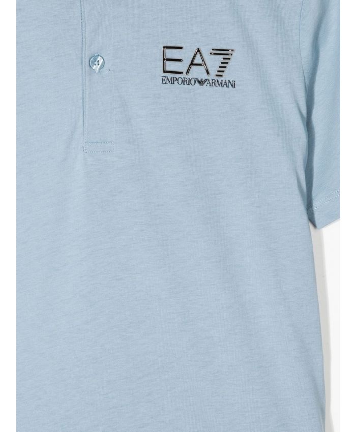 EA7 Kids - TEEN logo-print polo shirt