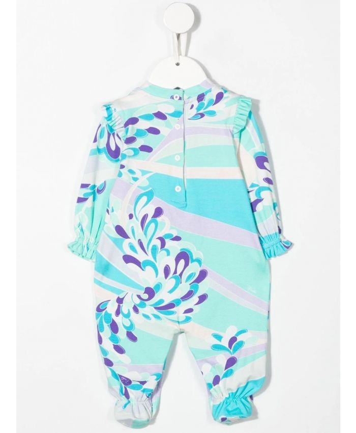 Pucci Kids - abstract-print ruffled bodysuit