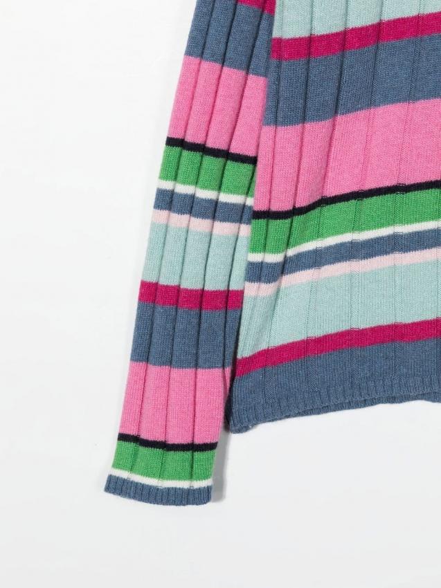Emporio Armani Kids - striped roll-neck jumper