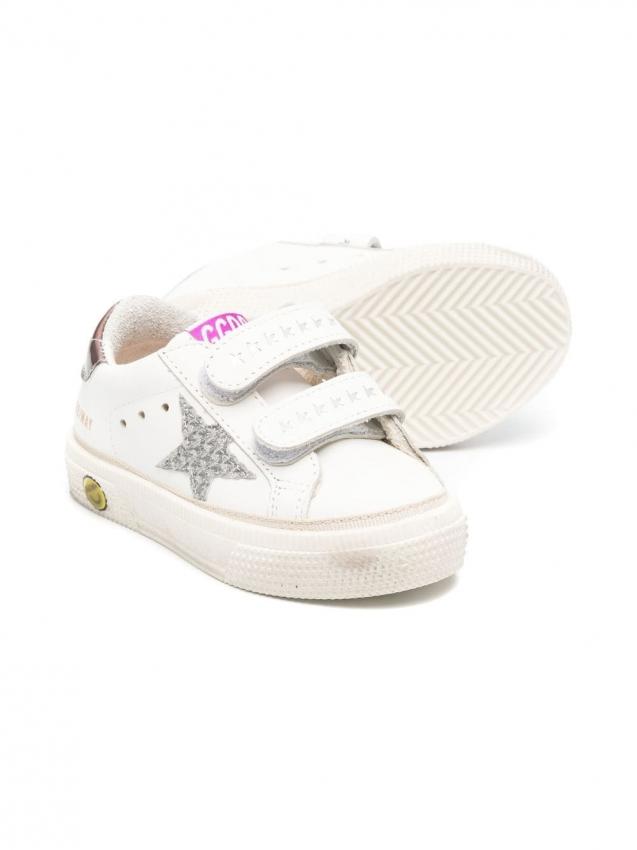 Golden Goose Kids - leather touch-strap sneakers mirror