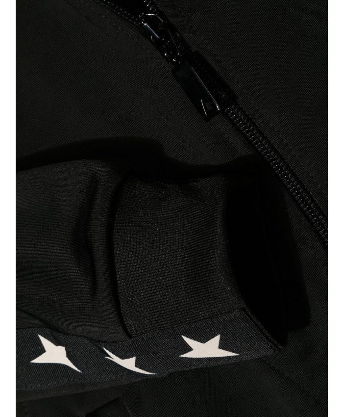 Golden Goose Kids - logo-print zipped sweatshirt black stars