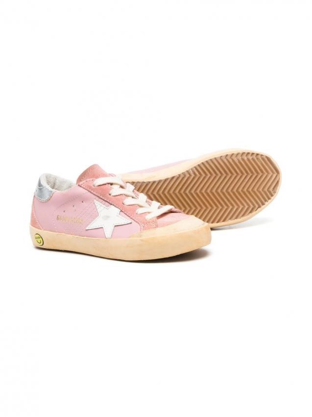 Golden Goose Kids - star-patch lace-up sneakers