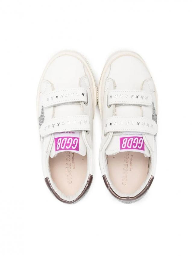 Golden Goose Kids - star-patch leather sneakers