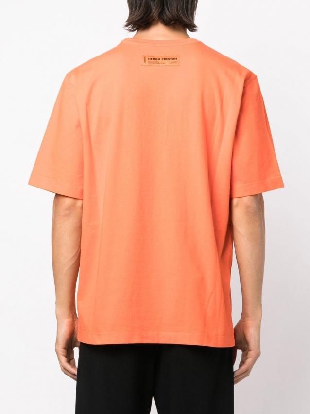 Heron Preston - logo-print T-shirt orange style
