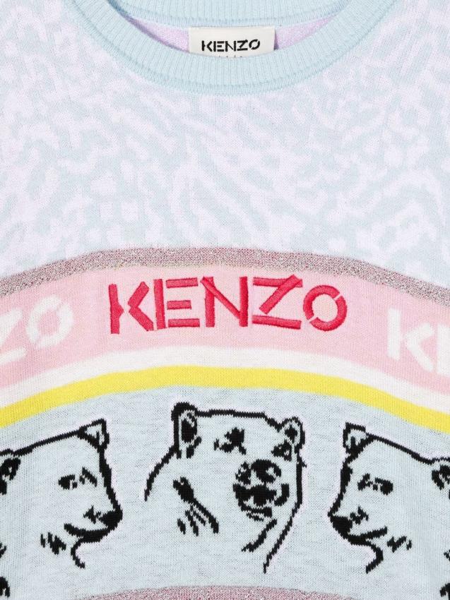 Kenzo Kids - bear-motif embroidered jumper