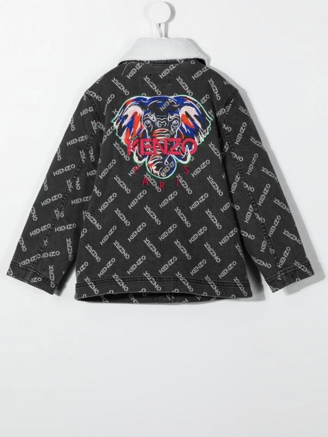 Kenzo Kids - embroidered-logo denim jacket